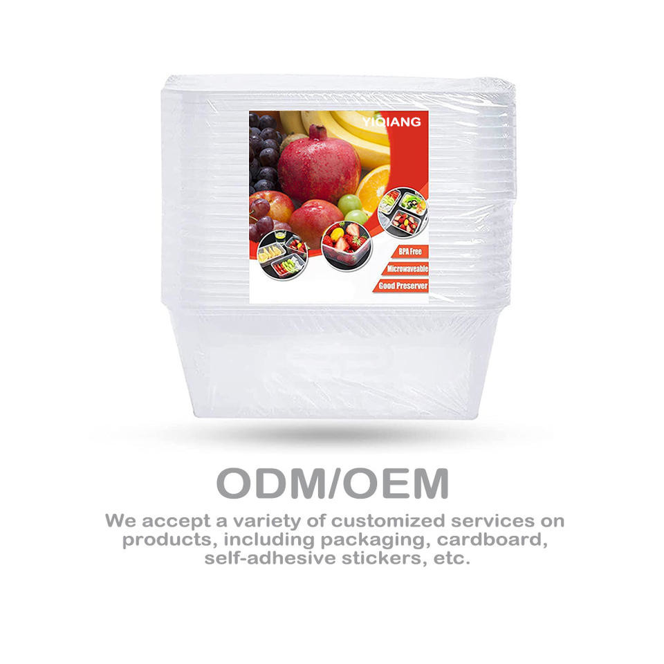Disposable Microwave Safe PP Injection Restaurant Take Away Container Camping Food Container Meal Bento Box With Lid