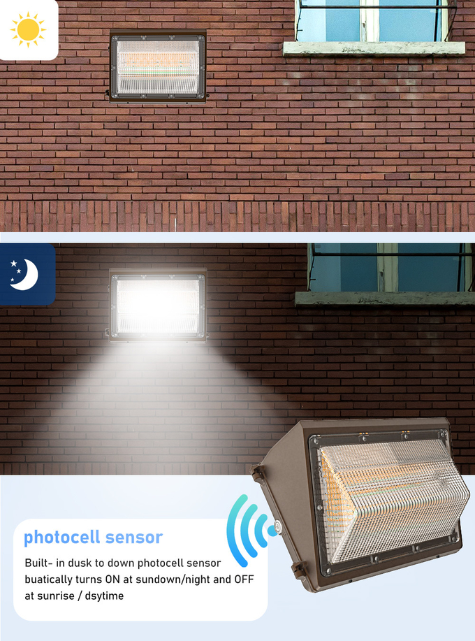 3CCT Adjustable Wall Pack LED Outdoor Lights 100W Waterproof