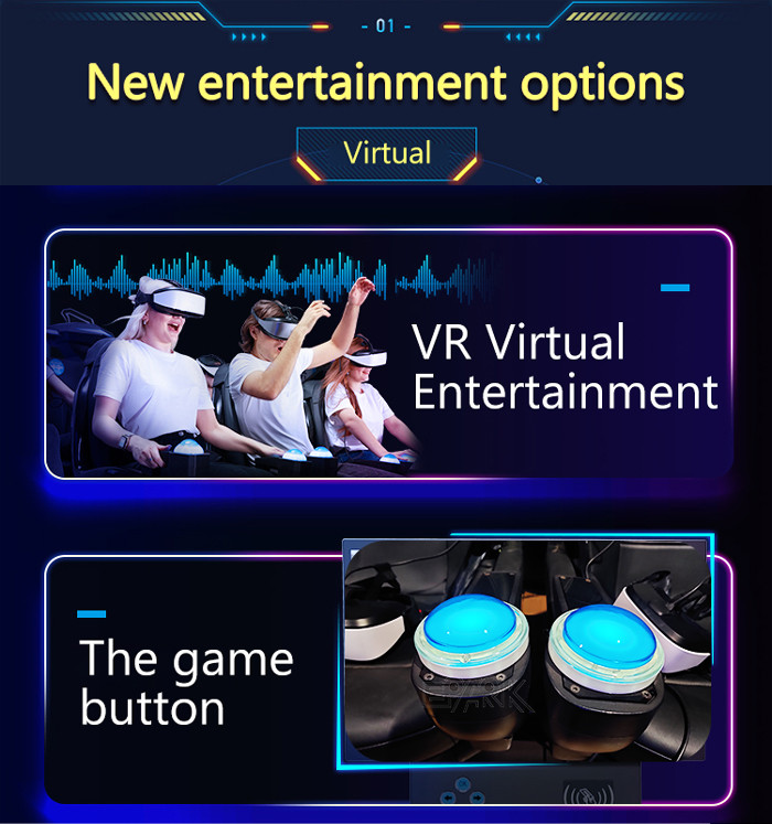 6 Seats 9D VR Simulator Virtual Reality Cinema For Amusement Park
