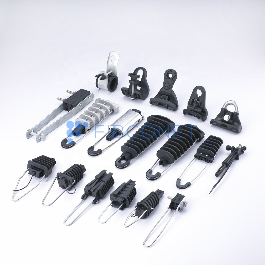 Outdoor Fiber Optic Cable Clamp 2-8mm 1.5KN Made with Nylon Material Size 230*20*18mm