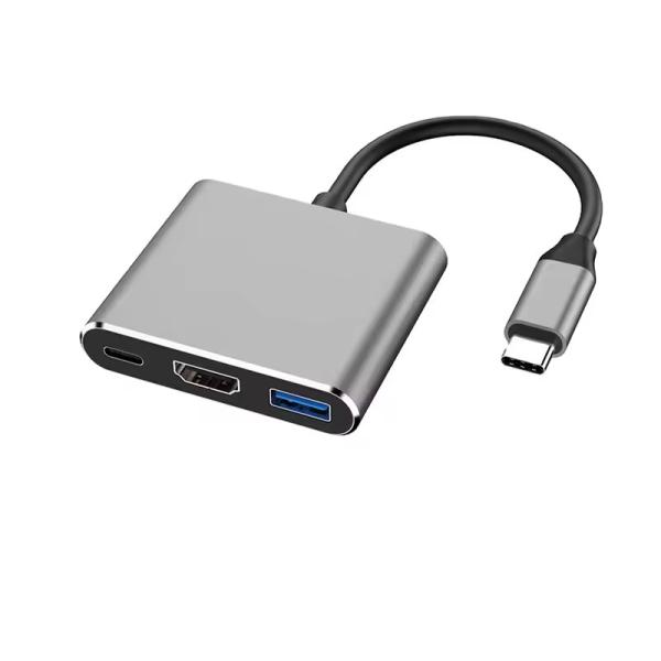 ODM 3-in-1 hub Usb docking station Usb 3.0 high-definition HDMI 4K 100W power