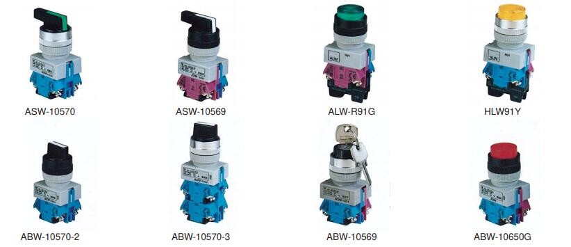 Industrial Push Button Switch Indicator 230v NP2 Controls Illuminated Flush Head