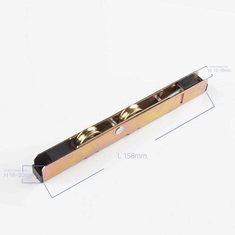 Iron frame Metal sliding aluminum doors and Windows with copper wheel sliding roller