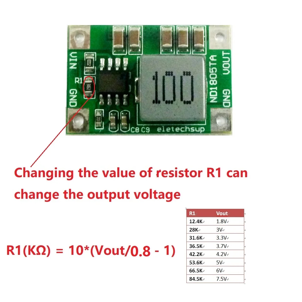 Standard Mounting Type DC-DC Converter Board for 4.5V-18V to 3V-6V Voltage Regulation