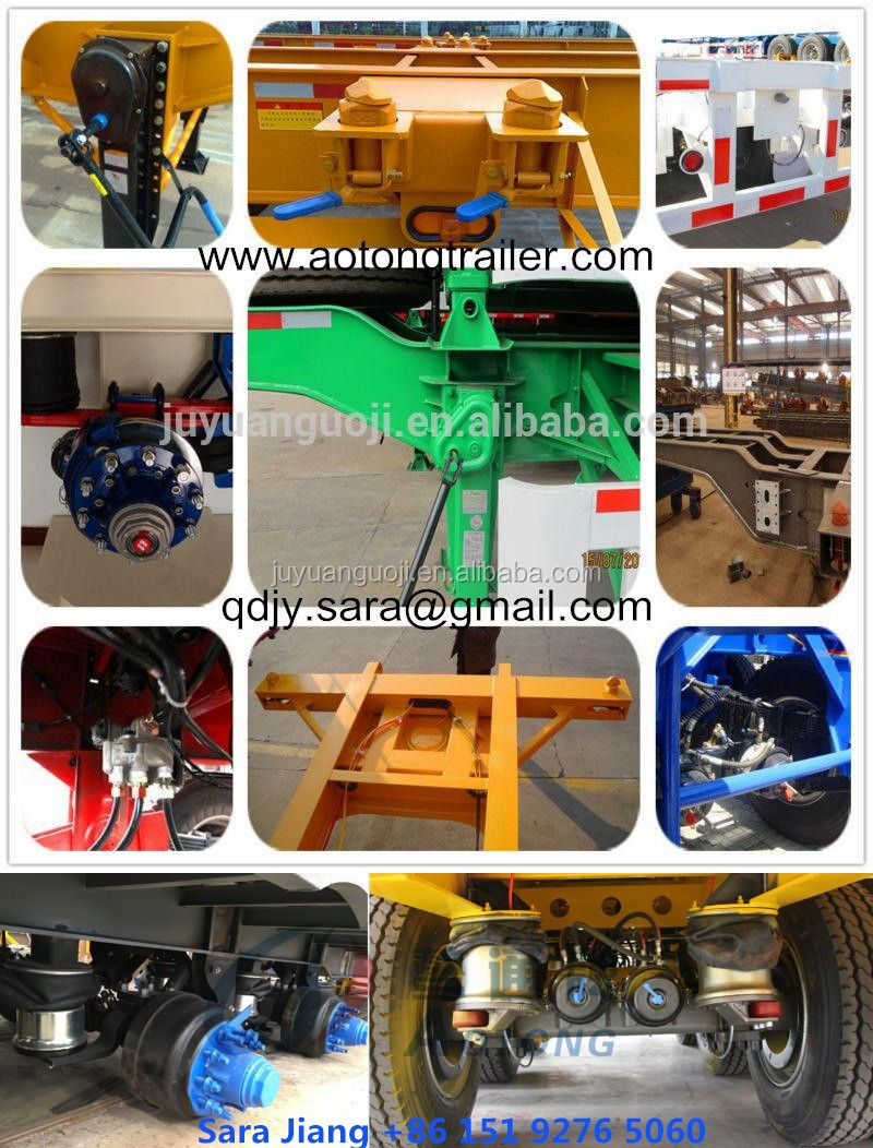 Fuwa Bpw Optional Axle 40 Feet 3 Axles Skeleton Semi Trailer for Container Transportation
