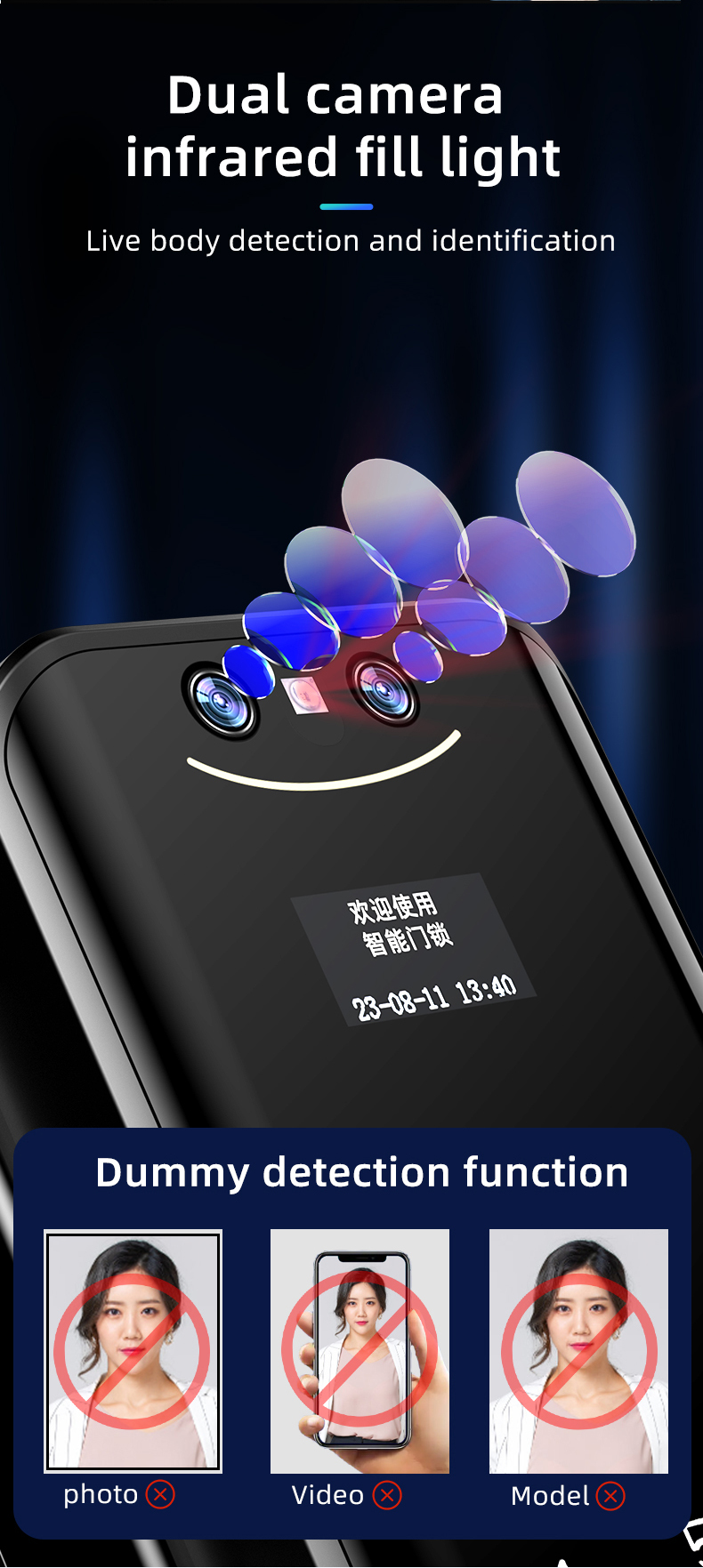 Smart Home Door Lock Tuya Face Recognition Glass Door Lock Digital Lock Fingerprint Password Card Key Door Lock For Home