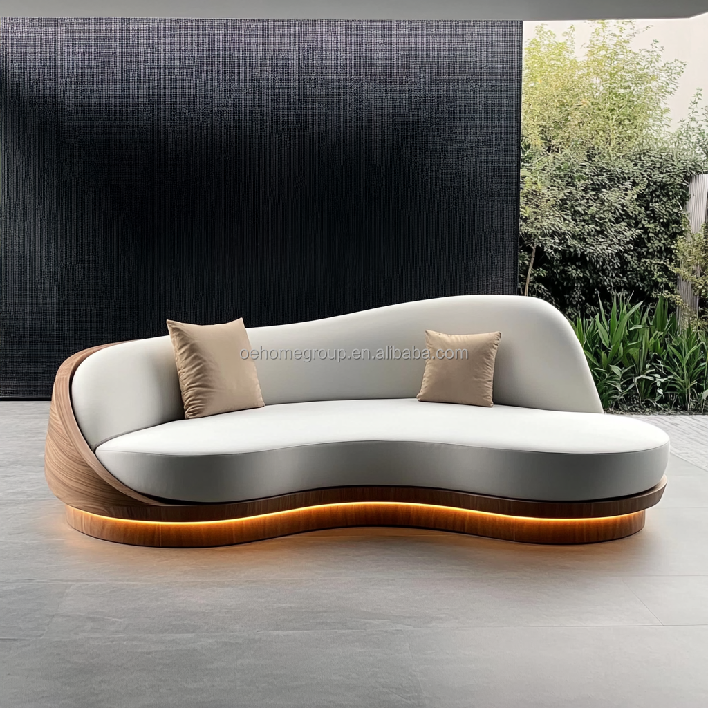 Living Room Furniture Nordic Velvet Sofa Light Luxury Creative Double Seat Sofa Chair With Fabric Covering Material