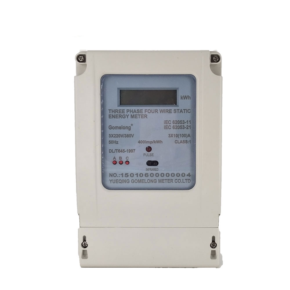 DTS5558 LCD display 3phase 4 wire Kwh meter with ct (current transformer)