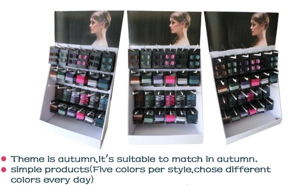 Durable Hair Clip Stand Display Multicolor , Free Standing Scrunchie Market