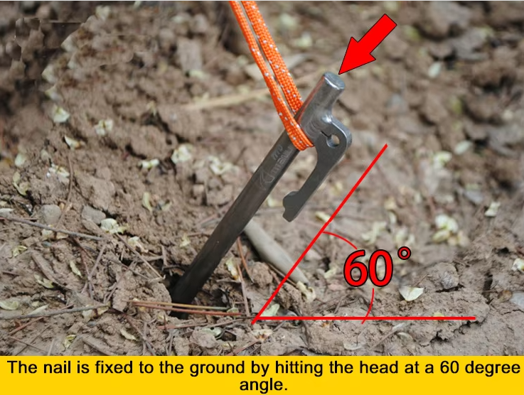 Titanium Tent Pegs TC4 Sturdy Slightweight V Shape 240mm Length