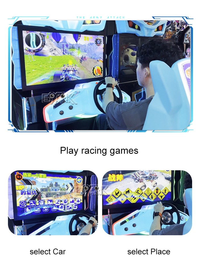 Split Second Dynamic Seat Racing Game Machine Coin Operated Sport Entertainment Racing Car
