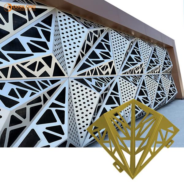 Metal Interior 3D Triangle Clip In Ceiling for Hall , Silver White Concealed