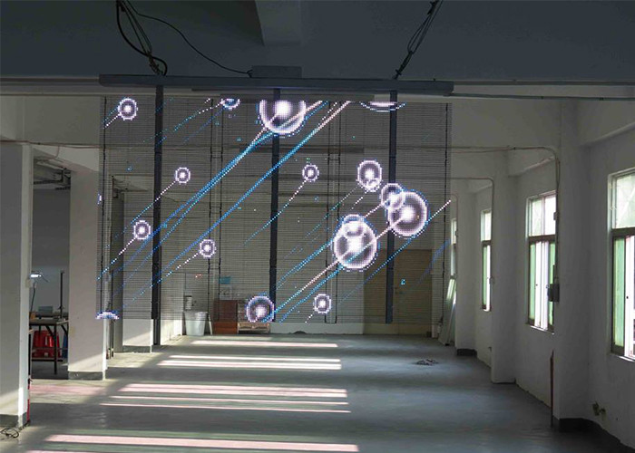 256 level IP31 Transparent Glass LED Display for commercial street