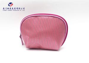 Trapezoid Fashion Design Fabric Makeup Bag Pink Color Size 11.5cm X 5cm X 11.5cm Manufactures
