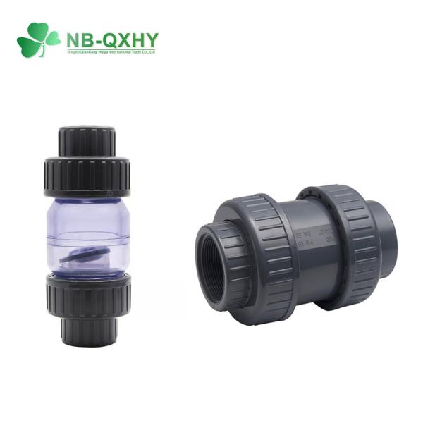 DIN Standard PVC/UPVC Transparent Union Non Return Swing Check Valve for