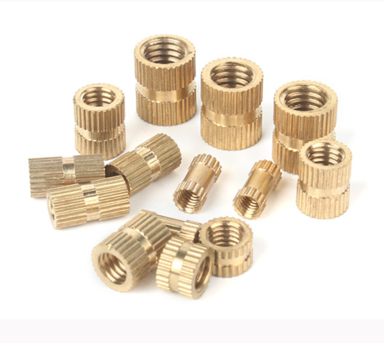 Brass Knurled Inlaid Nut Copper Injection Injection Double Pass Chamfered Knurled Copper Nut Set With Inlaid