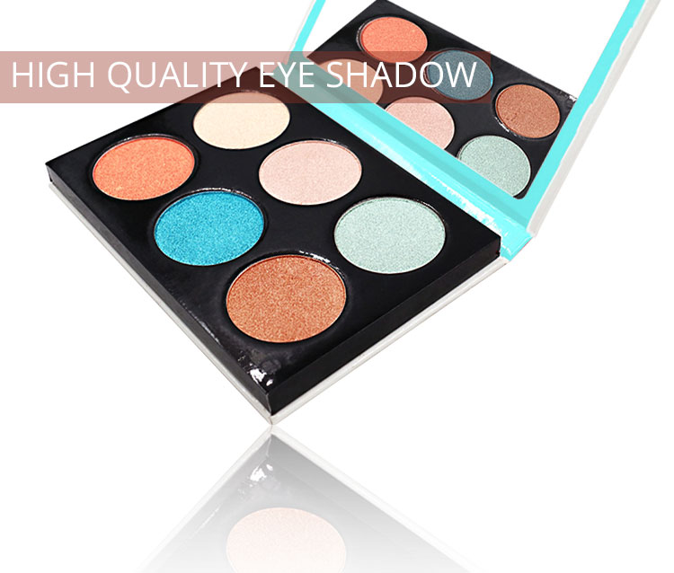 OEM 6 Color High No Logo Manufacturers Makeup  Pigment Custom Glitter Eye Shadow Private Label Eyeshadow Palette