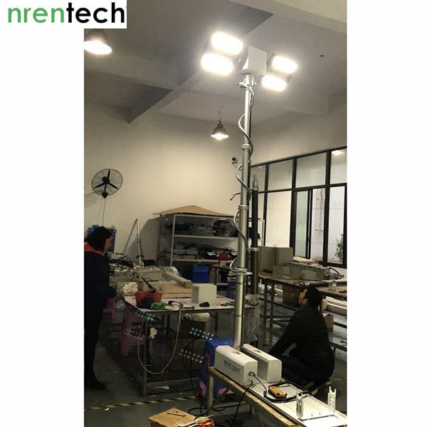 2.8m roof mount pneumatic telescopic mast move light tower-4x120W LED-vehicle mounted light tower