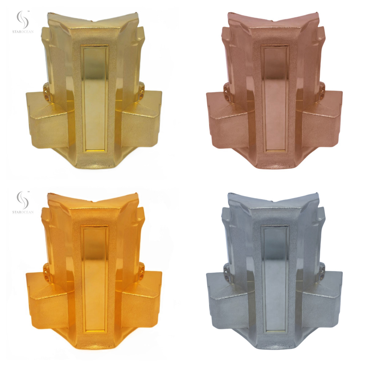 Light Gold Plastic Coffin Corner High Quality Funeral Supplies Wholesale 7# LG