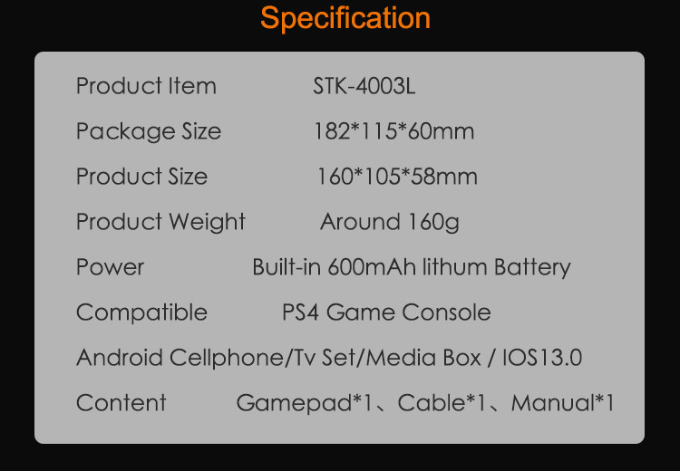 PS4 0.3kg 600MA 7032 Wireless Bluetooth Gamepad