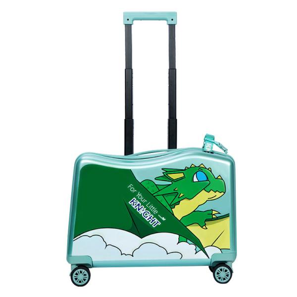 NHL021-7 high quality PC 20 inch kids scooter trolley case 3D cartoon travlling