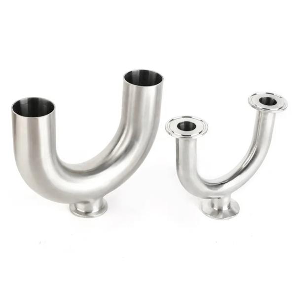 Clamped Stainless Steel U Pipe , Mirror Polished SS304 Stainless Steel Tee