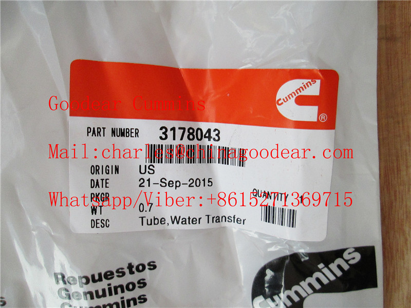 Chongqing k38/k50 diesel engine water transfer tube 3178043
