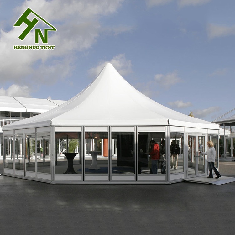 Multi Sided Outdoor Hexagon Shaped Tent Heavy Duty Aluminum Structure