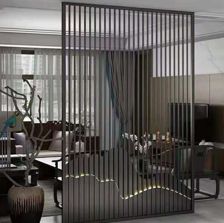 Hotel hall metal decorative tall room divider screen wall panel
