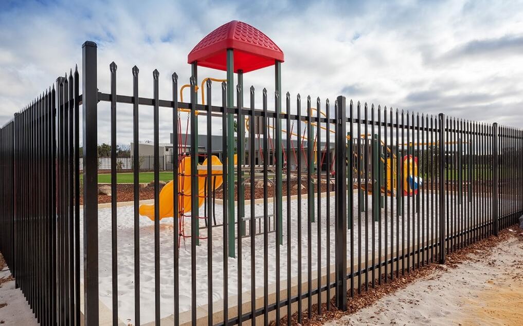 garrison security fencing 2100mm x 2400mm stain black interpon powder 80 microns thick