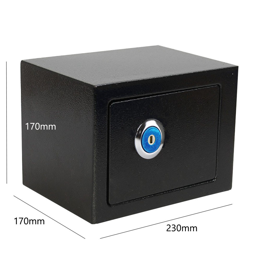 High Safety Manual Safe Metal Steel Deposit Box Home Hotel Two Key Safe Box