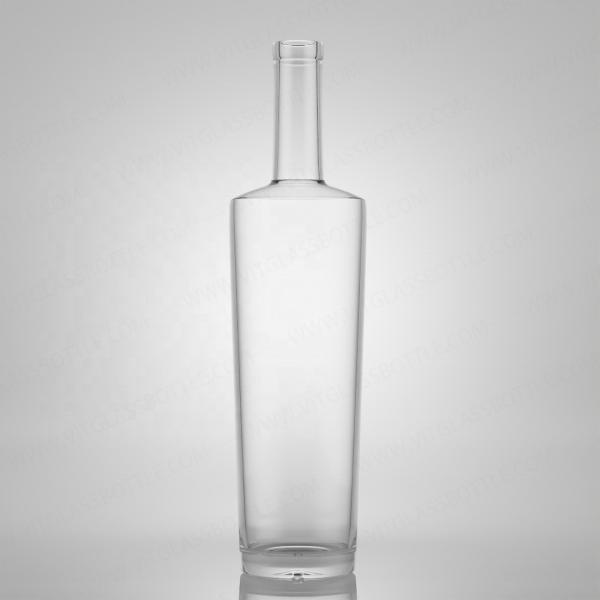 Customized Logo Glass Bottle for Rum Vodka Whisky Tequila Gin 750ml Super Flint