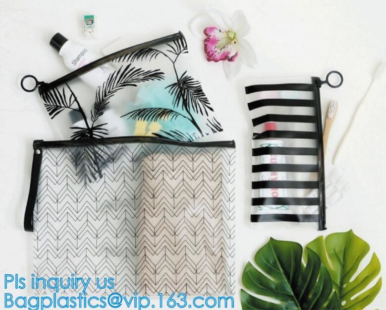 Zip lockkk bag with handle & slider, reclosable pvc clear plastic slider Zip lockkk bag, Reusable slider white small nylon cle