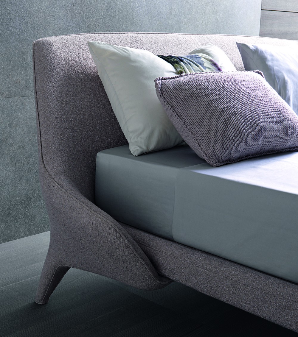 Bed Designer Furniture Cream White Modern Leather Bed ZZ-BD017