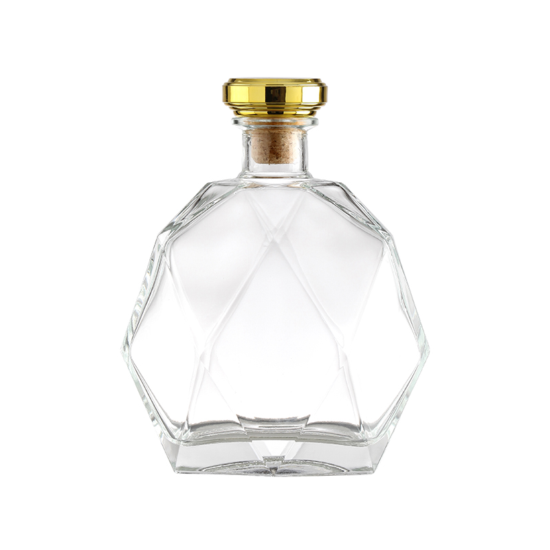 Luxury Whisky Bottle with Hot Stamping Surface Handling Tall Thin Design