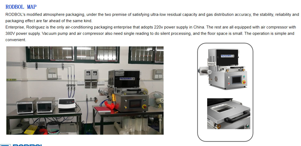 Modified Atmosphere Packaging Equipment Food Vegetable Vacuum Tray Packer
