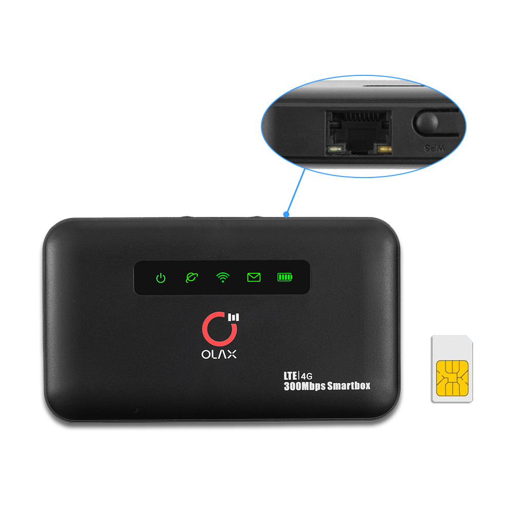 OLAX MF6875 Portable Wifi Router 4g Mobile Router 300mbps LCD Display 4g Routers With RJ45 Port