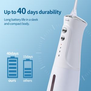 Advanced Cordless Water Flosser with 4 Modes and 300ml Tank Capacity for Optimal
