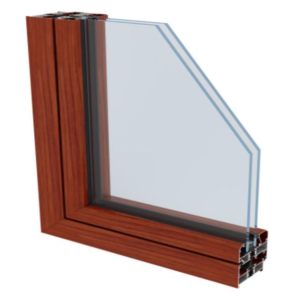 60 Series Aluminum Casement Window Profiles Anodizing Brown Extruded Aluminium