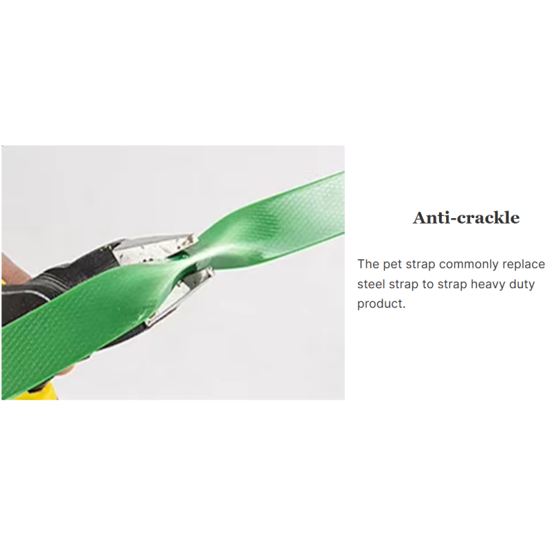 Green PET strapping 16mm automatic PP PET packaging strapping PET strap for automatic strapping tools