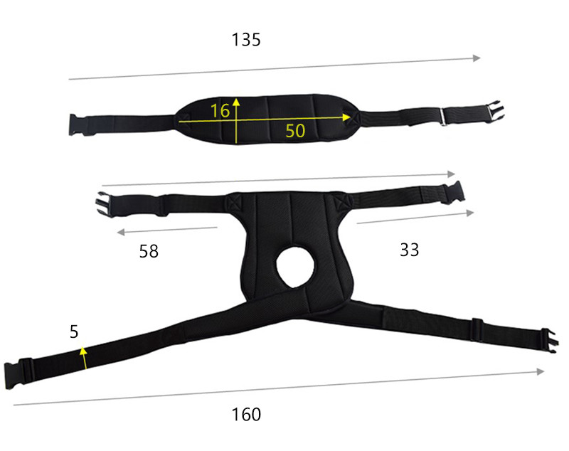 Eco Friendly Lower Thigh Harness Wheelchair Accessories