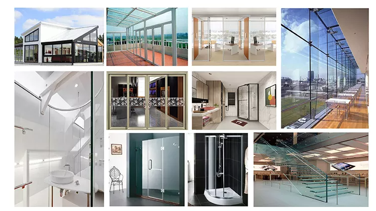 Safety Laminated Toughened Float Glass 12mm 15mm 19mm for sunroom