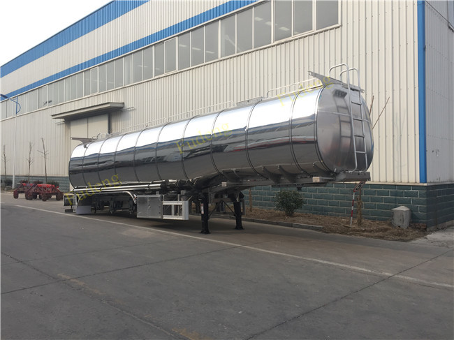 304 Stainless Steel 15000 Gallon 35000L Diesel / Gasoline Tank Trailer With 12 Wheeler
