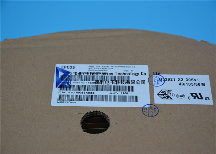 0.068µF Emi Suppression Capacitors 305V 630V Radial Polypropylene Film B32921C3683K189