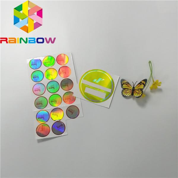 Adhesive Shrink Sleeve Printing Custom Reflection Rainbow Holographic Stickers