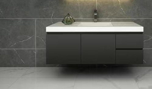 Apartment Vanity Set with Sink Modern 30 Inch Custom Wash Basin and Floating Cabinet