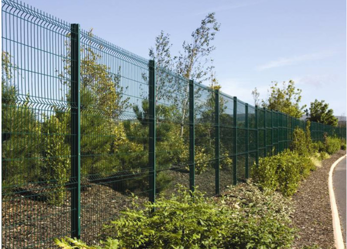 Cheap pirce factory sale wrought iron decorative powder coated welded wire mesh fence panels 3D folds