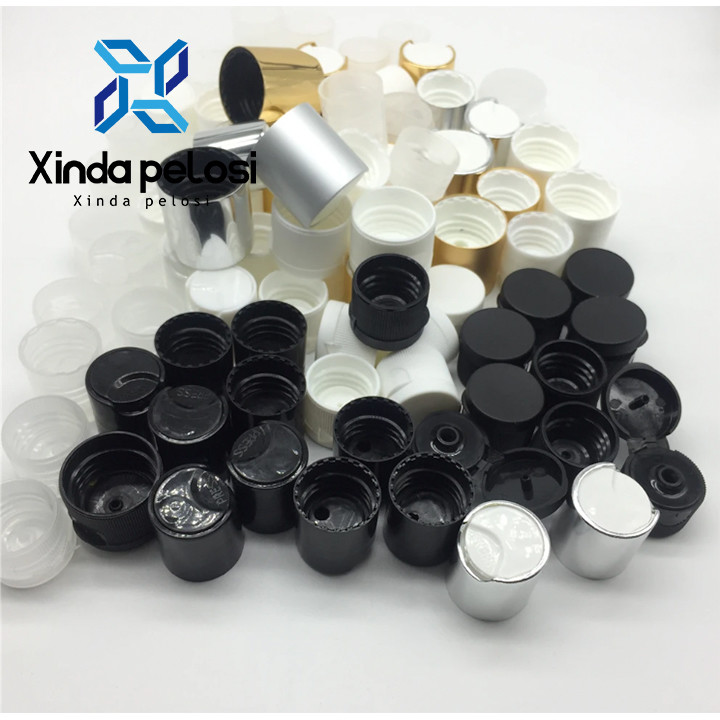 Smooth Aluminum Custom Color Shell Plastic Dispensing Disc Top Cap