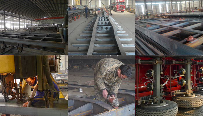 Flatbed container trailer Producing