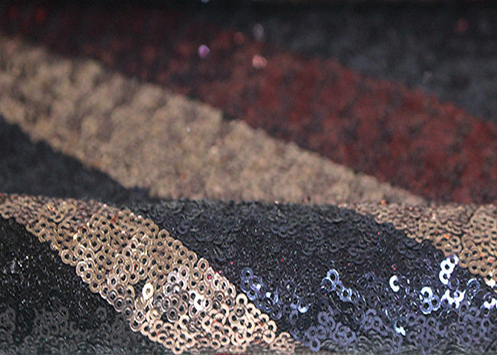Multi - Color Embroidered Shiny Sequin Fabric Azo Free For Evening Dress